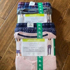 2pairs Eddie Bauer waffle sleep set